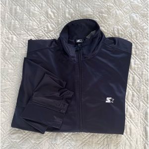 Starter Men’s Navy Track Jacket In A Size Large.